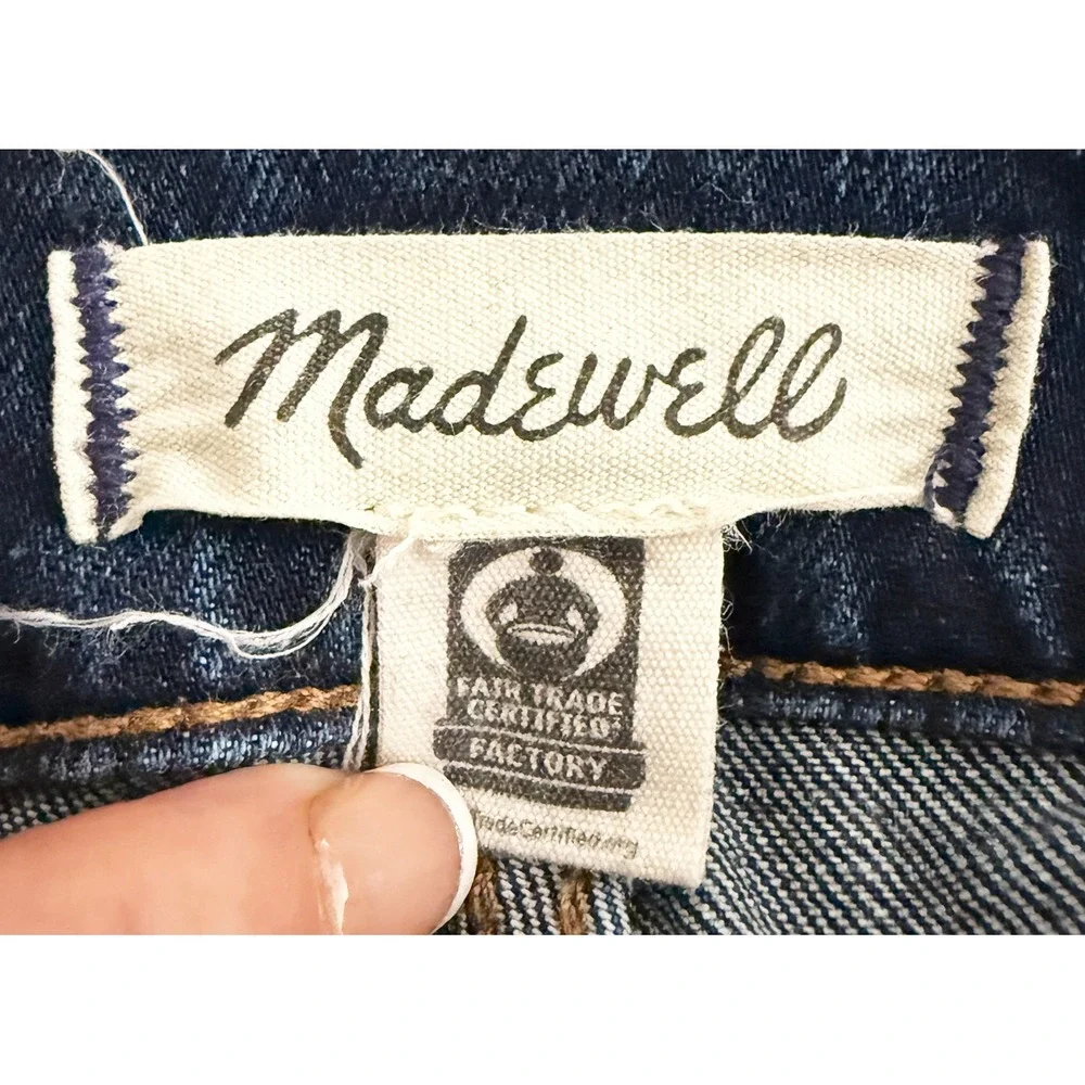 Madewell Women's Emmett Wide Leg Jeans Front Well Pockets High Rise Seam Leg 26 - Picture 11 of 14